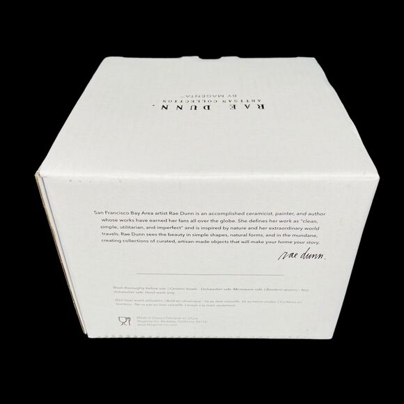 Rae Dunn Guac Salsa Bowl Set and Bamboo Spoons Artisan Collection by Magenta - Picture 7 of 9